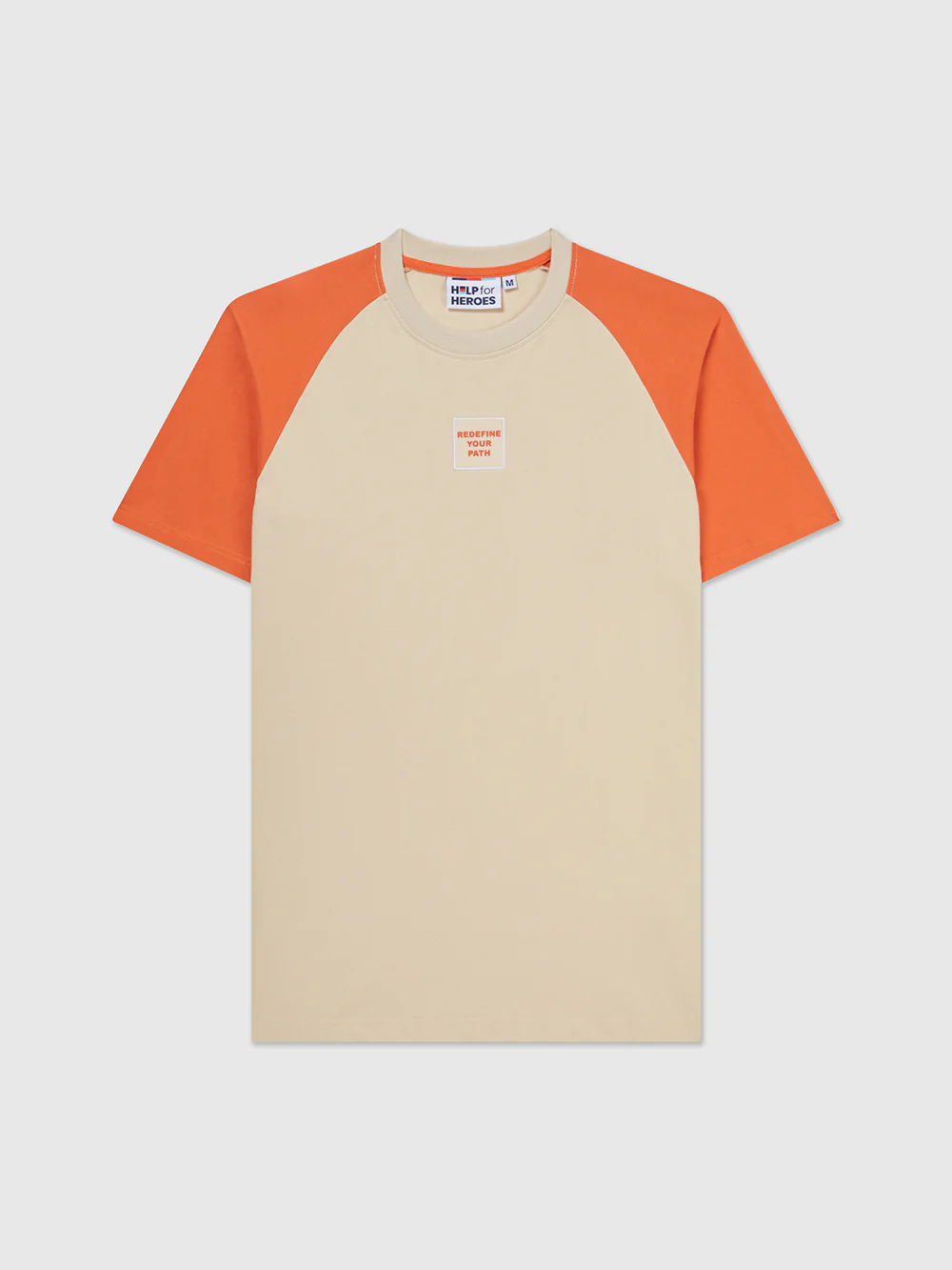 Redefine Your Path Contrast Sleeve T-Shirt, Orange - Image 3